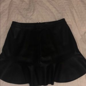 Black leather skirt